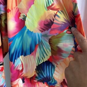 Multicolored long sleeved duster/cover up